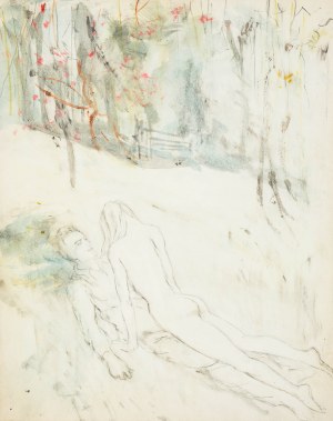 Zdzisław Czermański (1896 Kraków - 1970 Nowy Jork), Praca dwustronna: Na łonie natury / Przy posągu