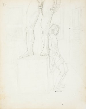 Zdzisław Czermański (1896 Kraków - 1970 Nowy Jork), Praca dwustronna: Na łonie natury / Przy posągu