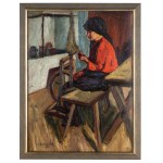 Ephraim Mandelbaum (1884-1942), Girl at the Reel, 1925.