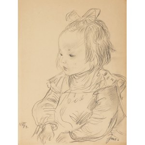 Jan Marcin Szancer (1902 Kraków-1973 Warszawa), Portret małej dziewczynki, 1953 r.