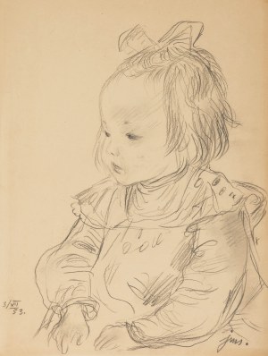 Jan Marcin Szancer (1902 Kraków-1973 Warszawa), Portret małej dziewczynki, 1953 r.