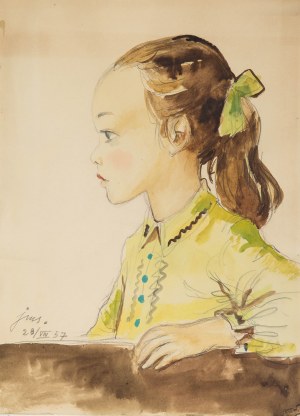 Jan Marcin Szancer (1902 Kraków-1973 Warszawa), Portret Moniki, 1957 r.