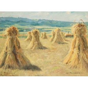 Joseph Andreas Pausewag (1908 Bobischau k. Habelschwerdt - 1955), Snopki na polu, 1928 r.