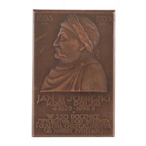 Plakieta Jan III Sobieski 1683-1933, Józef Aumiller, 1933 r.