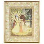 Zestaw trzech przedstawień Radha - Krishna, Indie, XX w.