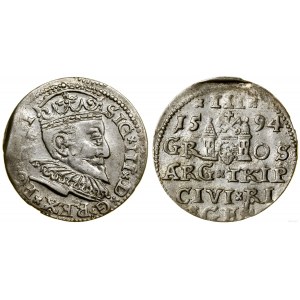 Polska, trojak, 1594, Ryga