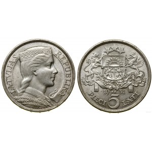 Latvia, 5 lats, 1931, London