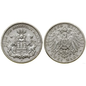 Germany, 2 marks, 1901 J, Hamburg