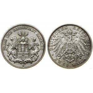 Deutschland, 2 Mark, 1906 J, Hamburg