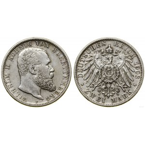 Niemcy, 2 marki, 1906 F, Stuttgart