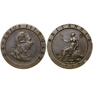 Wielka Brytania, 2 x 1 pens, 1797, Birmingham i Londyn