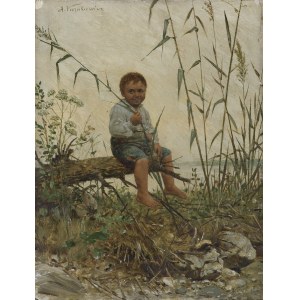 Antoni Kozakiewicz, CHŁOPIEC W SZUWARACH / CHILDREN IN THE SCULPTURES, vers 1890