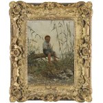 Antoni Kozakiewicz, CHŁOPIEC W SZUWARACH / CHILDREN IN THE SCULPTURES, vers 1890