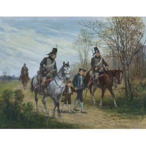 Jan Chelminski, MEETING ON THE ROAD, ca. 1875