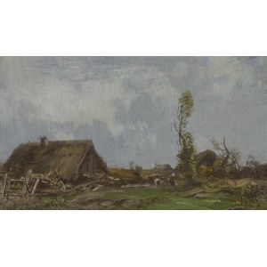 Roman Kochanowski, LANDSCAPE WITH CHATS, 1890-1900