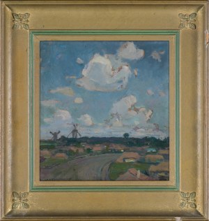 Jan Stanisławski, PEJZAŻ Z WIATRAKAMI, ok. 1905