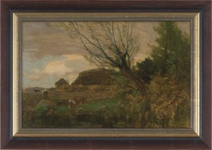 Roman Kochanowski, PEJZAŻ Z POSTACIĄ, ok. 1900
