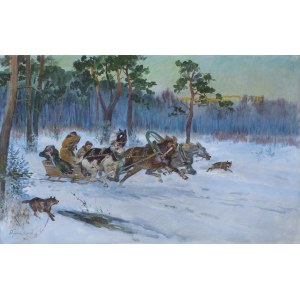 Wojciech Kossak, NAPAD WILKÓW, 1932