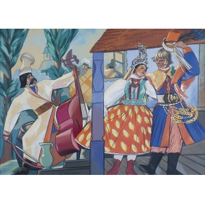 Zofia Stryjeńska, KRAKOWSKIE WESELE, lata 40. XX w.