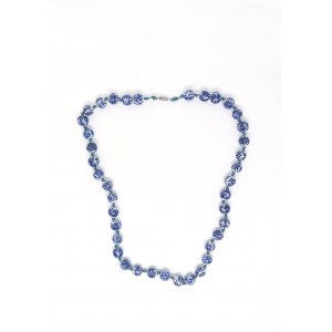 Porcelain necklace with Chinese vintage motif