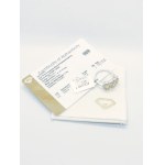 Pierścionek z 3 żółtymi berylami 1.19 ct, 2 diamentami 0.01 ct, srebro 925, certyfikat RocksTV
