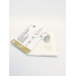 Ring with prasiolite Chantilly Cut 5.94 ct and14 white topazes 1.96 ct, 925 silver, RocksTV certificate