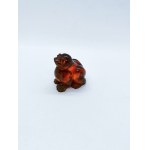 Hand carved transparent natural Baltic amber frog/frog figurine
