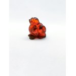Hand carved transparent natural Baltic amber frog/frog figurine