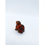 Hand carved transparent natural Baltic amber frog/frog figurine