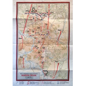 Mapa Walk Wojska Polskiego - Budziszyn - Melnik 6-11 maja 1945, Wyd. Obrony Narodowej