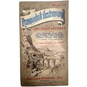 [Borderlands] - Illustrated guide to c.k. Austrian state railroads on the routes : Lviv - Brody, Lviv - Kolomyja, Stanislawow - Husiatyn, Buczacz. With 27 pictures and 2 maps, Vienna 1892
