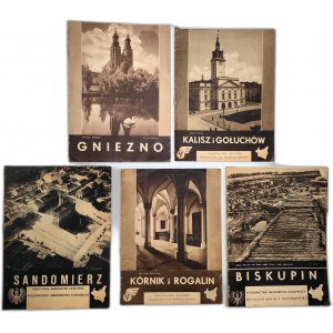 Biskupin, Sandomierz, Gniezno, Kórnik, Rogalin, Kalisz i Gołuchów - monografie regionów z okresu II RP