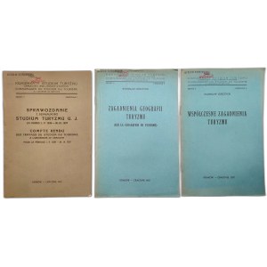 Studium Turyzmu - Zeszyt 1-3 ( Sprawozdanie, Zagadnienia Współczesne, Geografii Turyzmu), Kraków 1937 [ Góry i Turystyka]