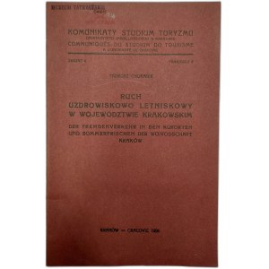 Chrobak T. - Ruch uzdrowiskowo letniskowy w woj. Krakowskim, Kraków 1938 [Terme].