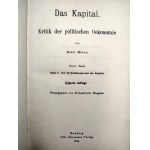 Karl Marx - Das Kapital T.I-III [ komplet], Hamburg 1914 [kapitalizm, walka klas]