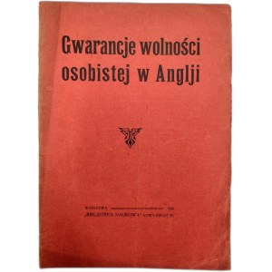 Gorbunow A. - Gwarancje wolności osobistej w Anglii - Warszawa 1905