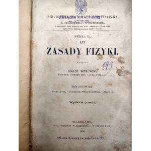 Witkowski A. - Zasady Fizyki (akustyka), Warszawa 1908 [ Pieczęć Związku Strzeleckiego w Żywcu, Związek Strzelecki Żywiec, Orzełek strzelecki ]