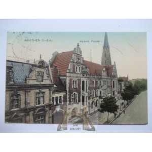 Bytom, Beuthen, rue, bureau de poste, 1910