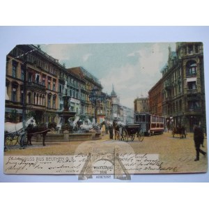 Bytom, Beuthen, Kościuszki Square, tramway, 1903