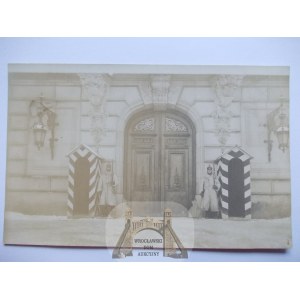 Pszczyna, Pless, palace, military guard, ca. 1916