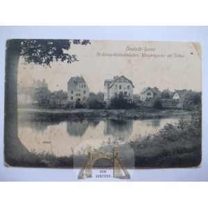 Wrocław, Breslau, Zlotniki, maisons sur la rivière Bystrzyca, 1915