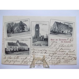 Cesarzowice k. Środa Śląska, kościół, pałac, 1904