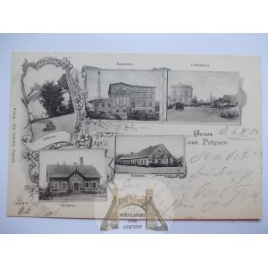 Pełczyn k.Wołów, ulica, browar, mleczarnia, pałac, 1904