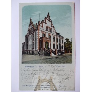 Bierutów, Bernstadt, poczta, ok. 1900 (wysłana w 1917)
