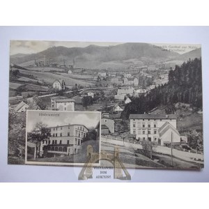 Waldenburg, Waldenburg, Dittersbach, panorama, inn, ca. 1925