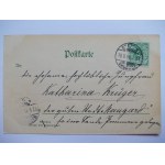 Szczecin, Stettin, weduta, litografia, 1899 II