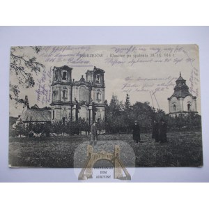 Jędrzejów, vypálený klášter, 1914