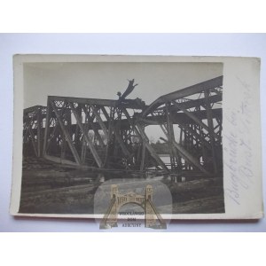 Biélorussie, Brest, pont détruit, vers 1916