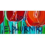 Edward Dwurnik (1943 Radzymin - 2018 Warszawa), Pomarańczowe tulipany z cyklu Dwudziesty trzeci, 2018