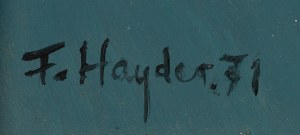 Fryderyk Hayder (1905 Przemyśl - 1990), Bez tytułu, 1971